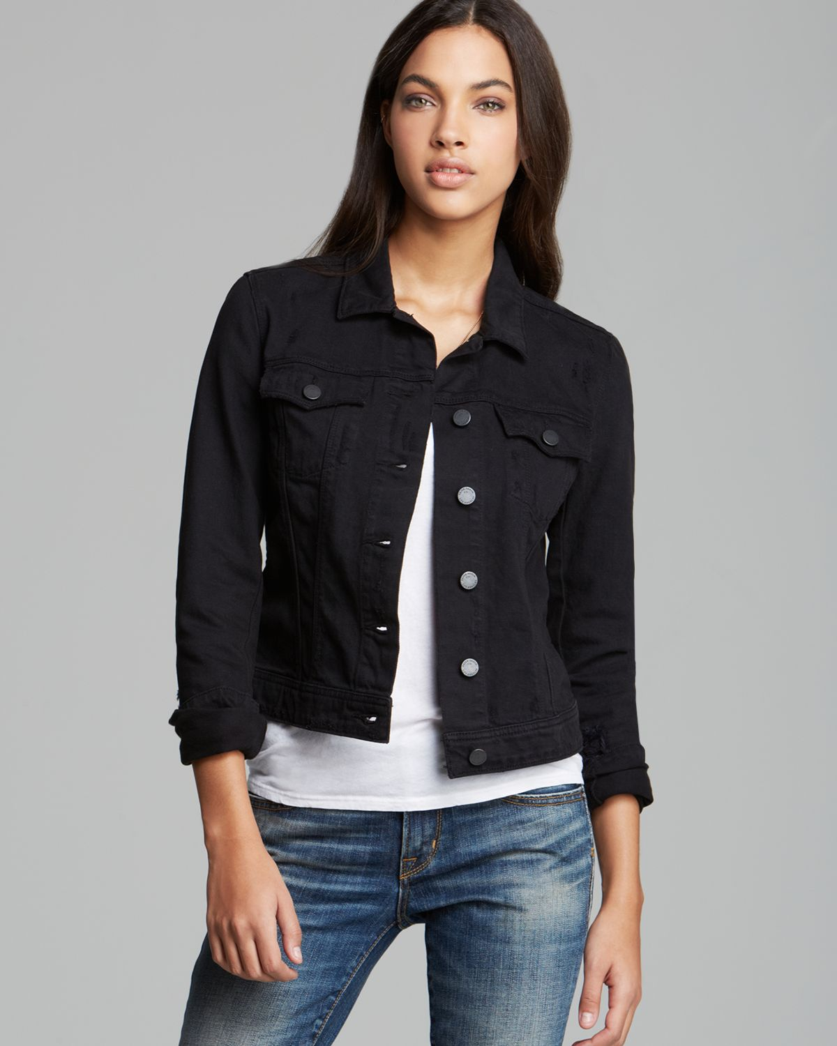 paige black denim jacket