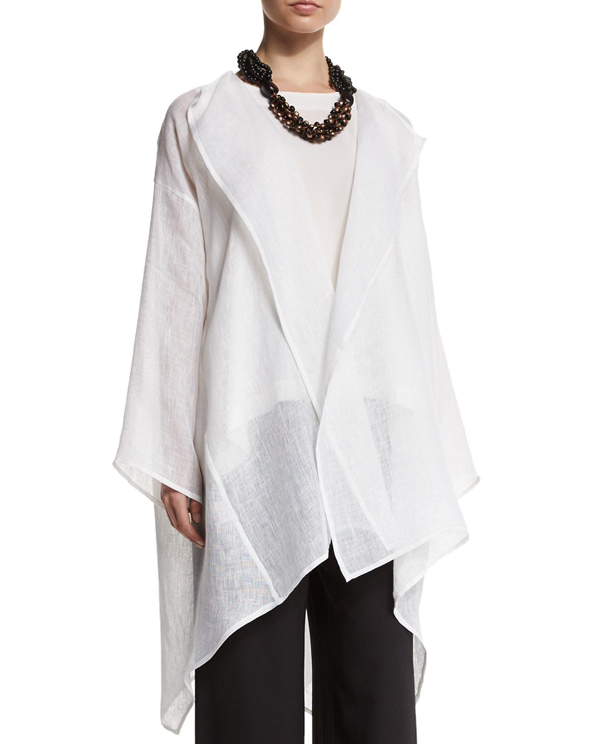 Lyst Eskandar Oversized Linen Jacket in White