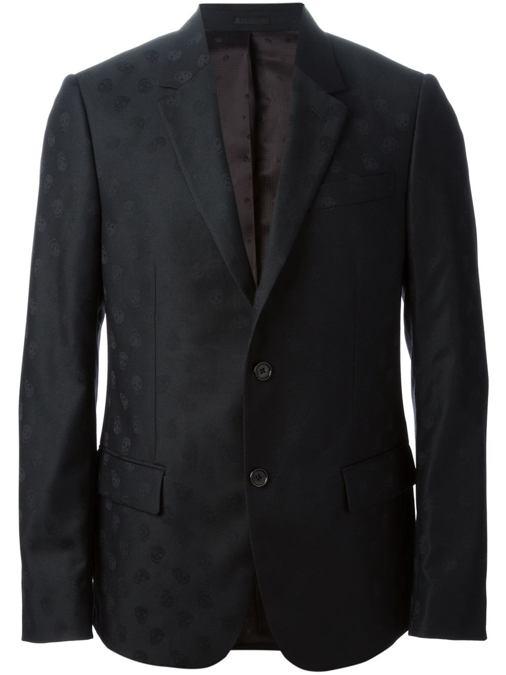Alexander mcqueen Skull Print Blazer in Black for Men Lyst
