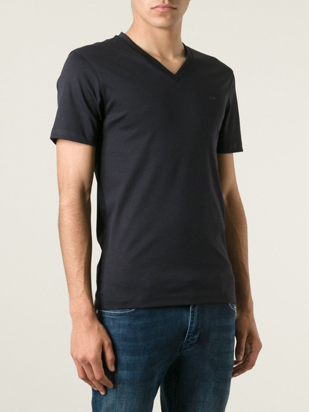 Michael Kors V-Neck T-Shirt in Black for Men - Lyst