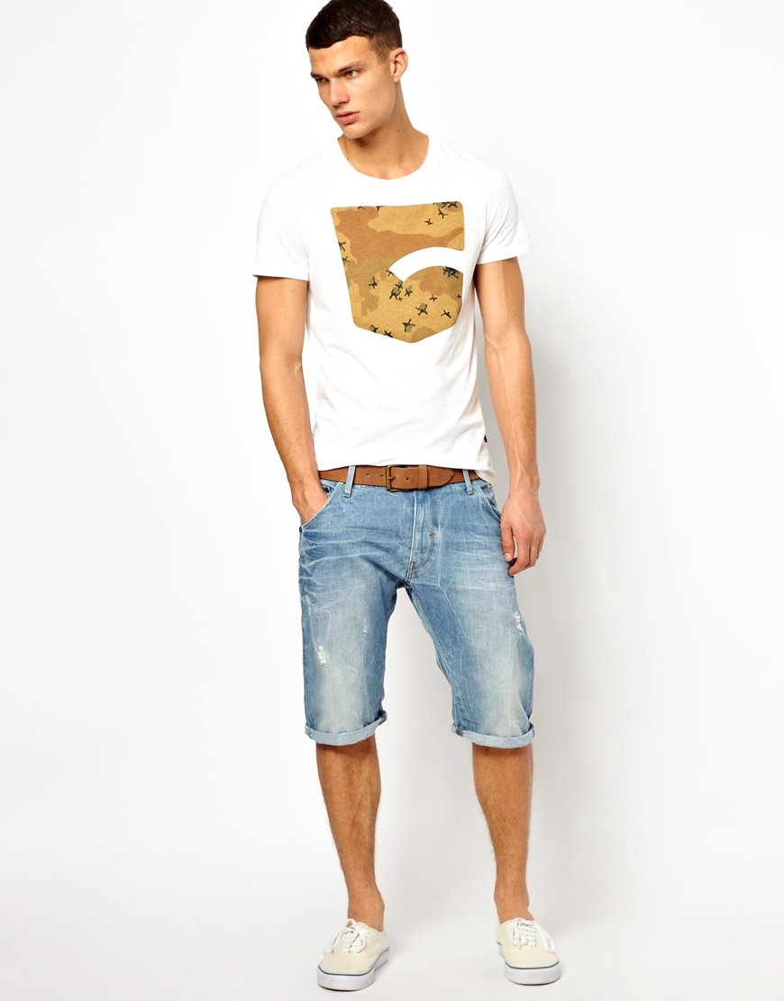 tapered jean shorts