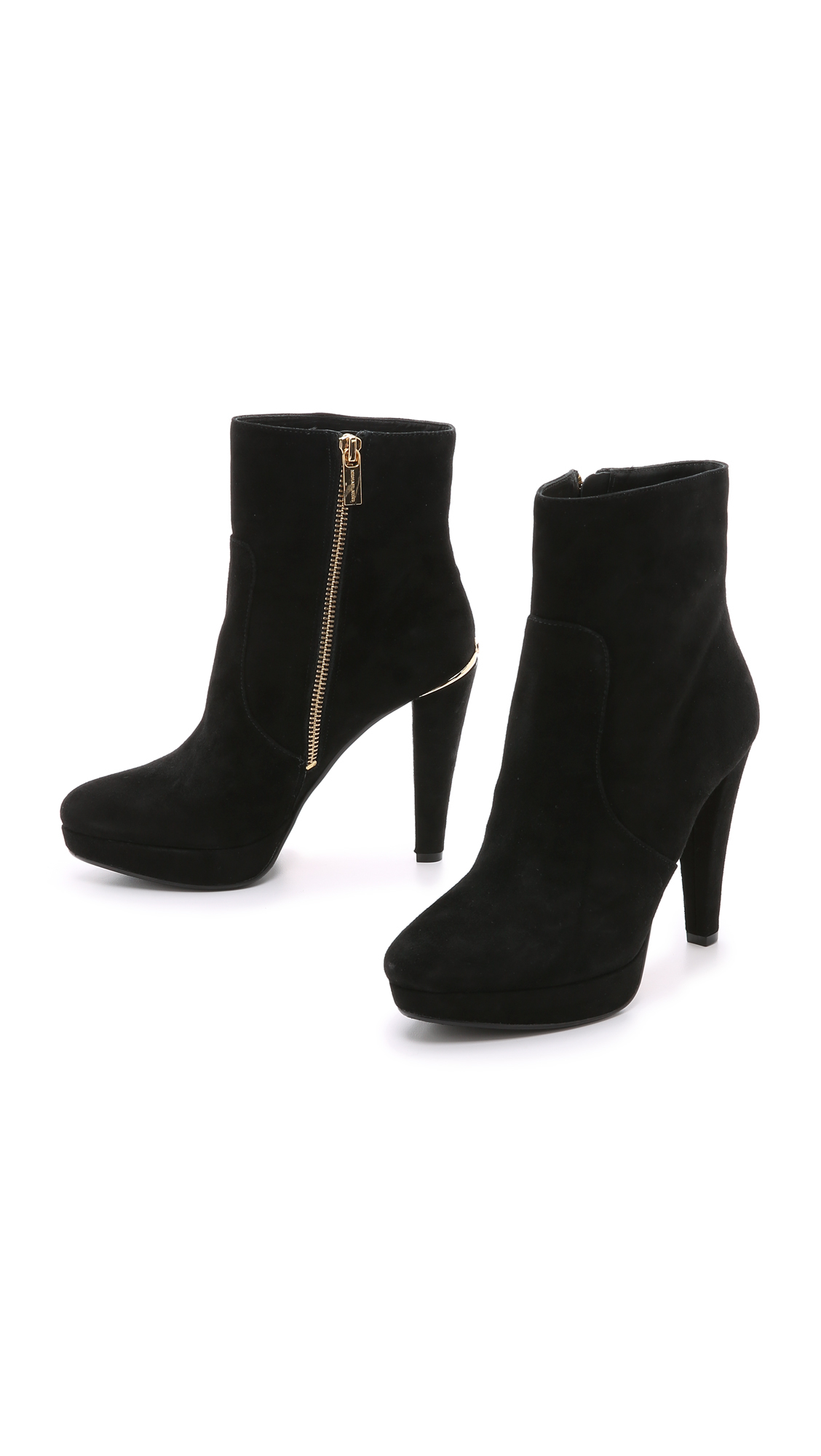michael kors black suede booties