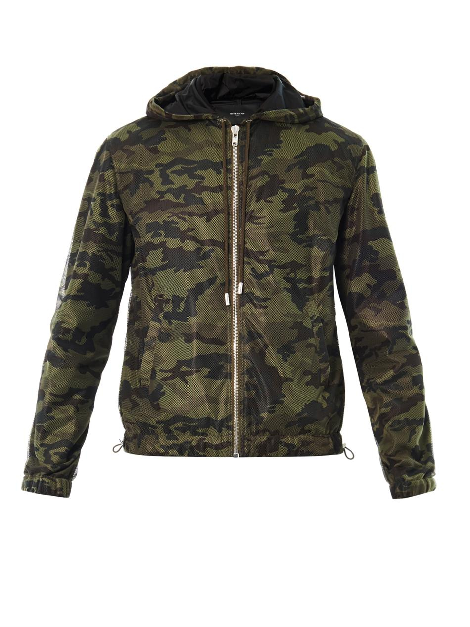 Givenchy Camouflage Microfibre Bomber Jacket in Green for Men - Lyst