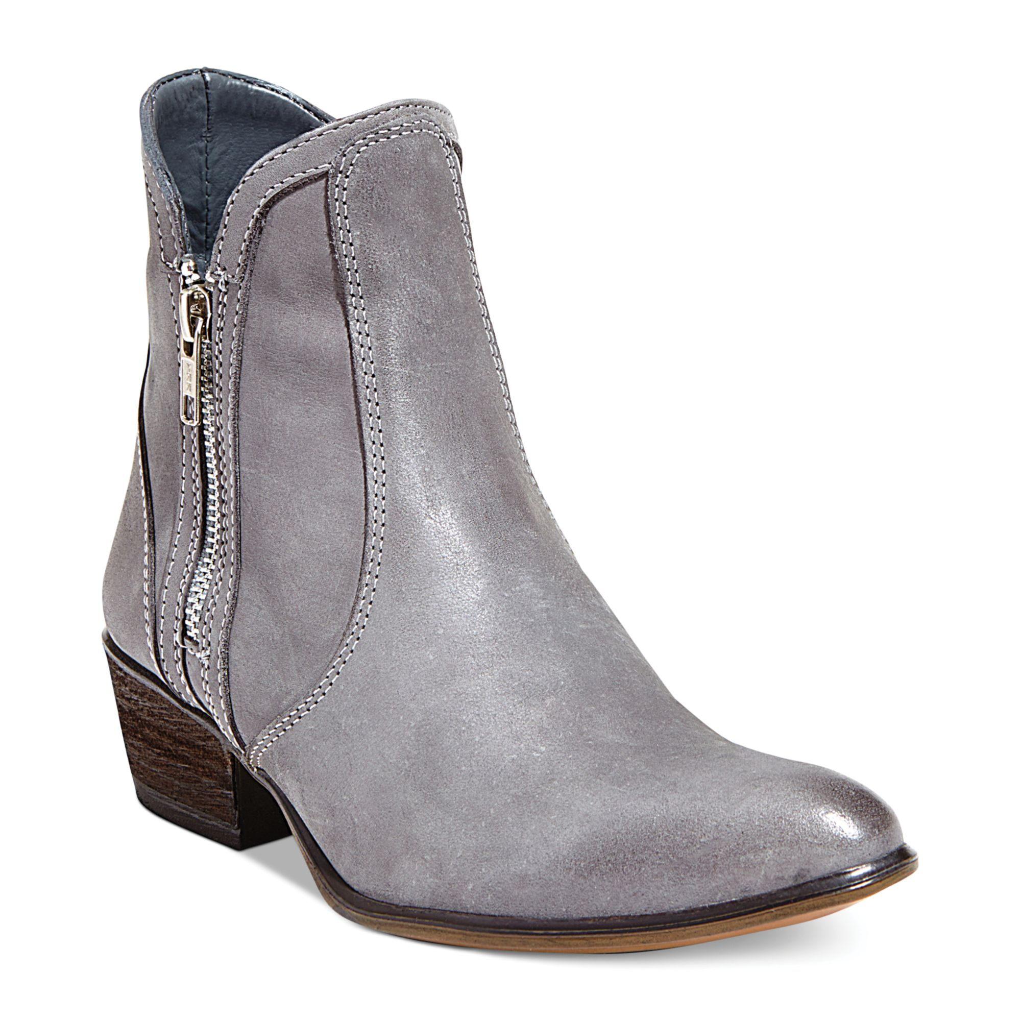 Lyst - Steve Madden Womens Zipstr Booties in Gray