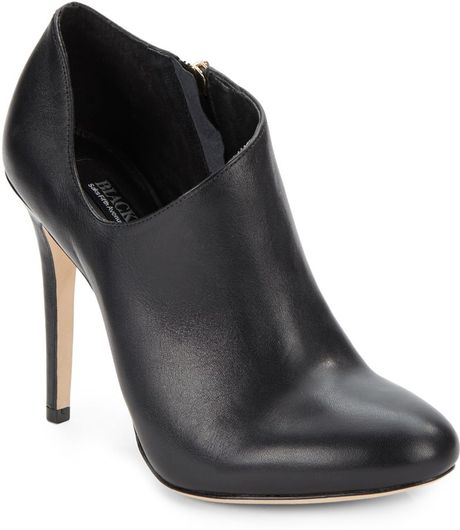 Saks Fifth Avenue Black Label Brinda Cutout Suede Ankle Boots in Black ...