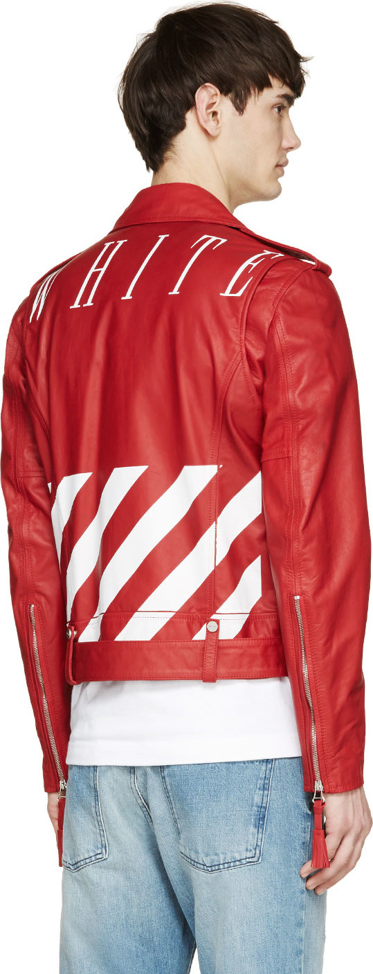 off white leather jacket
