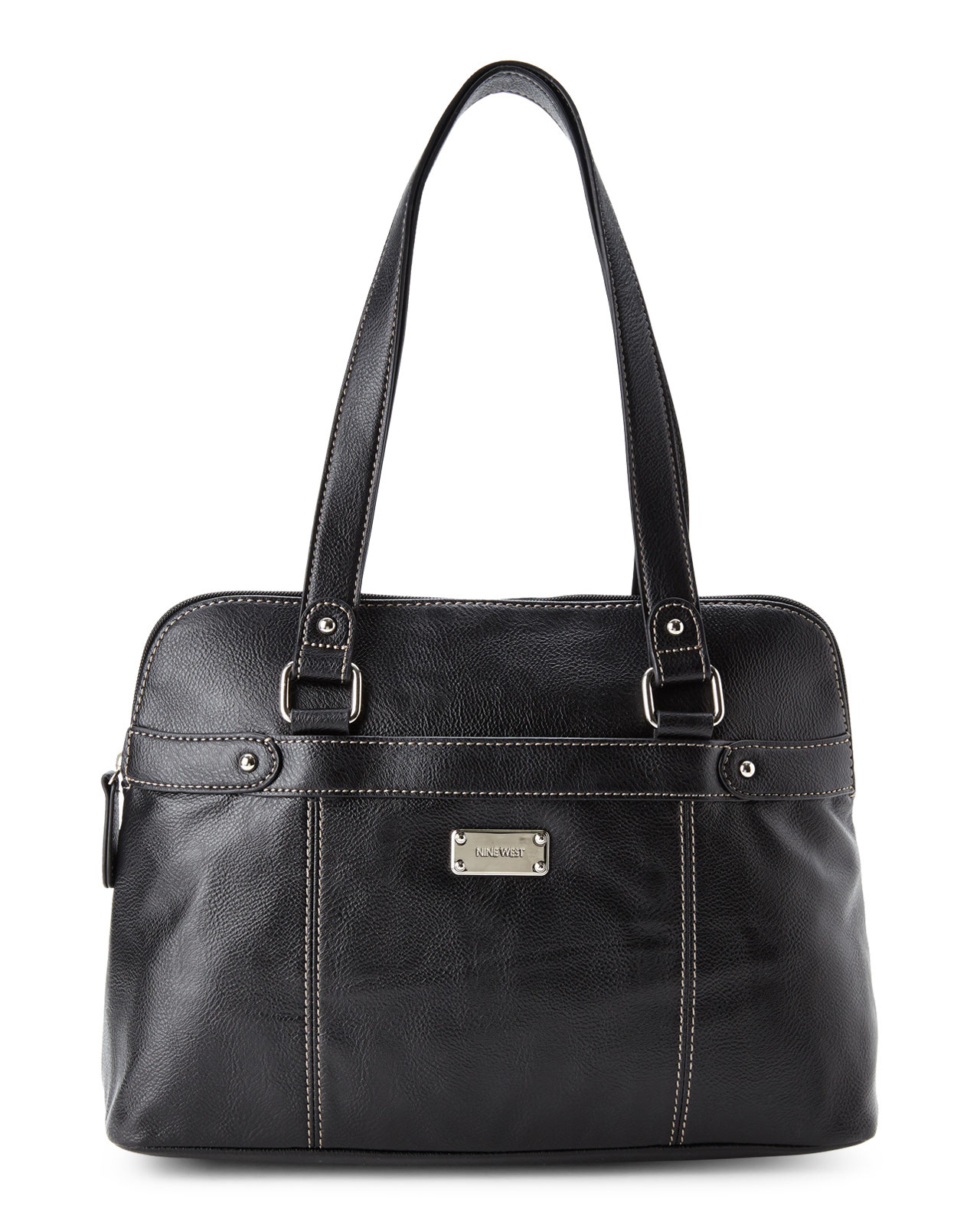 Lyst - Nine west Black Joannie Dome Handbag in Black