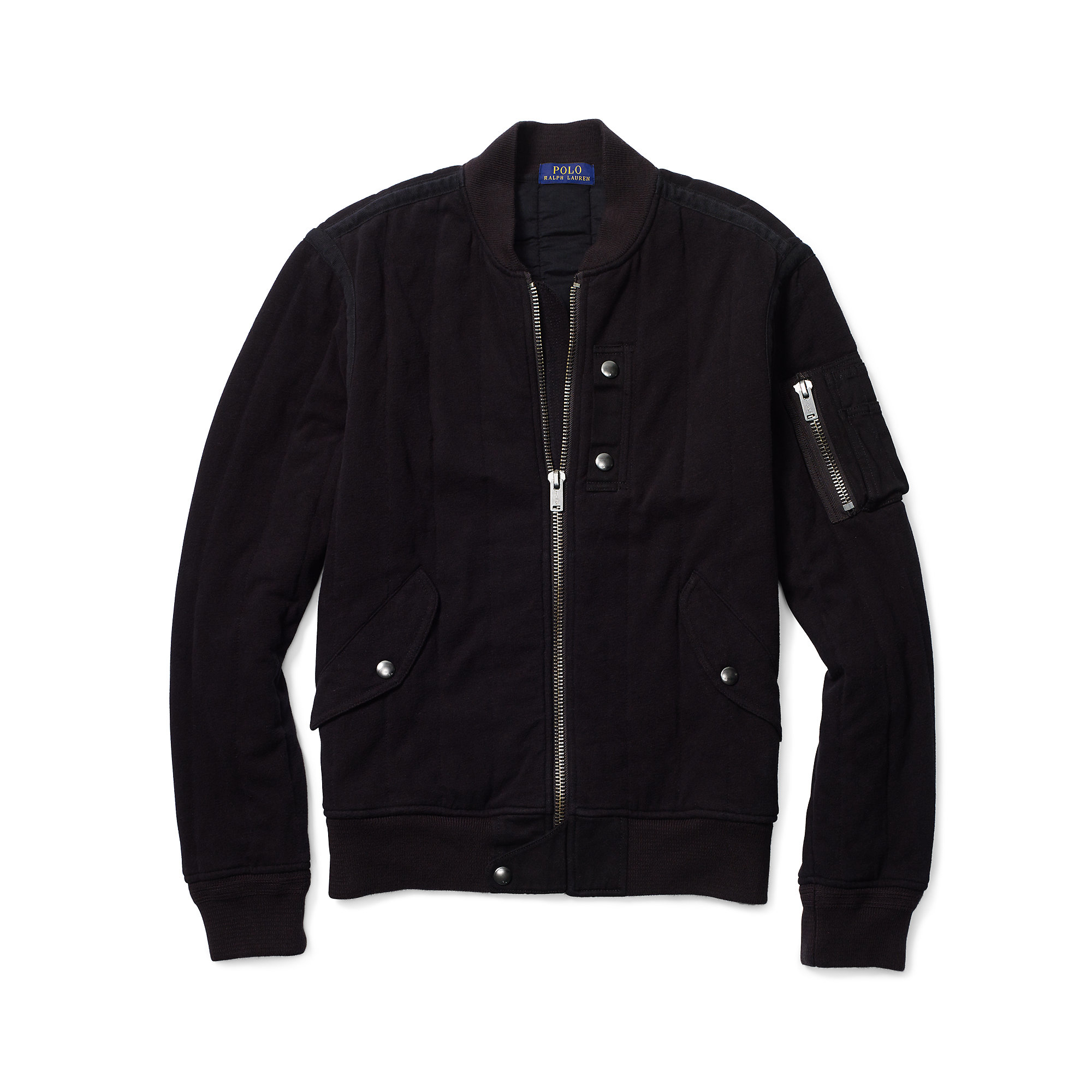 black polo bomber jacket