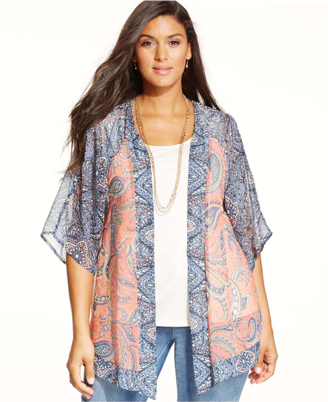 Lyst Style & Co. Style&co. Plus Size Paisleyprint Kimono, Only At