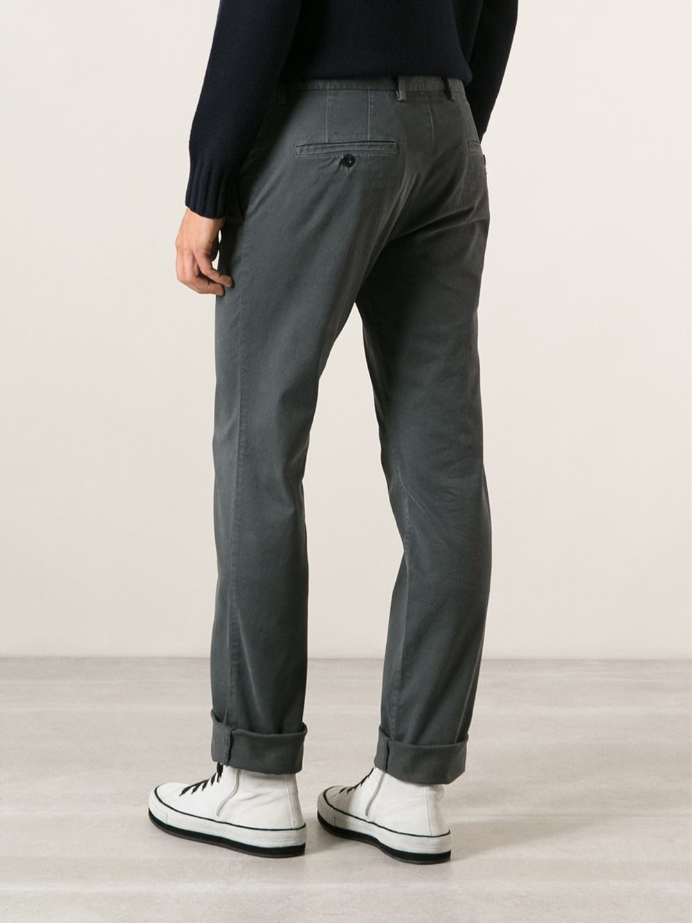 Stone Island Chino Trousers in Grey (Gray) for Men | Lyst