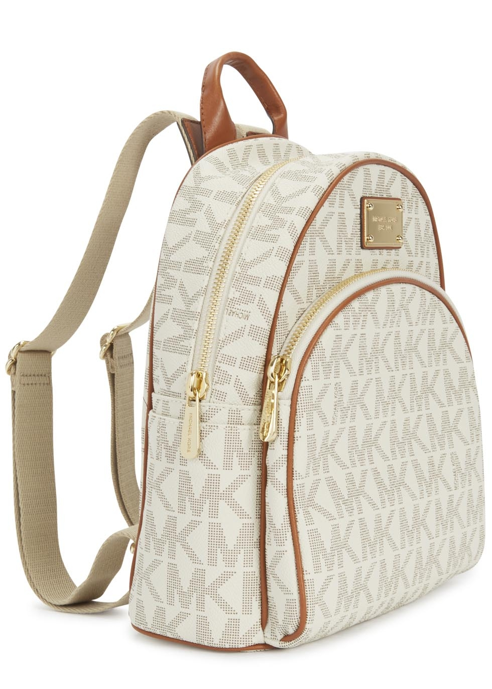 michael kors cream backpack