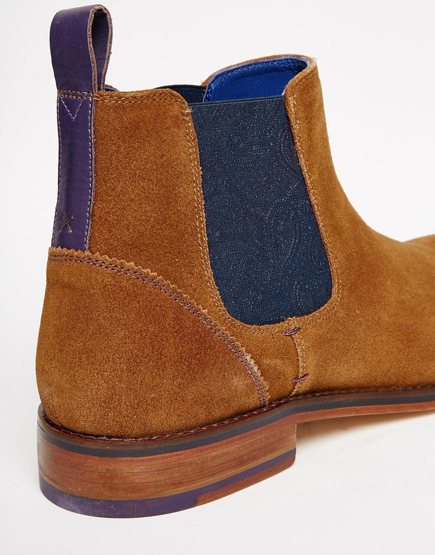 Ted Baker Camroon Suede Chelsea Boots in Brown for Men Lyst