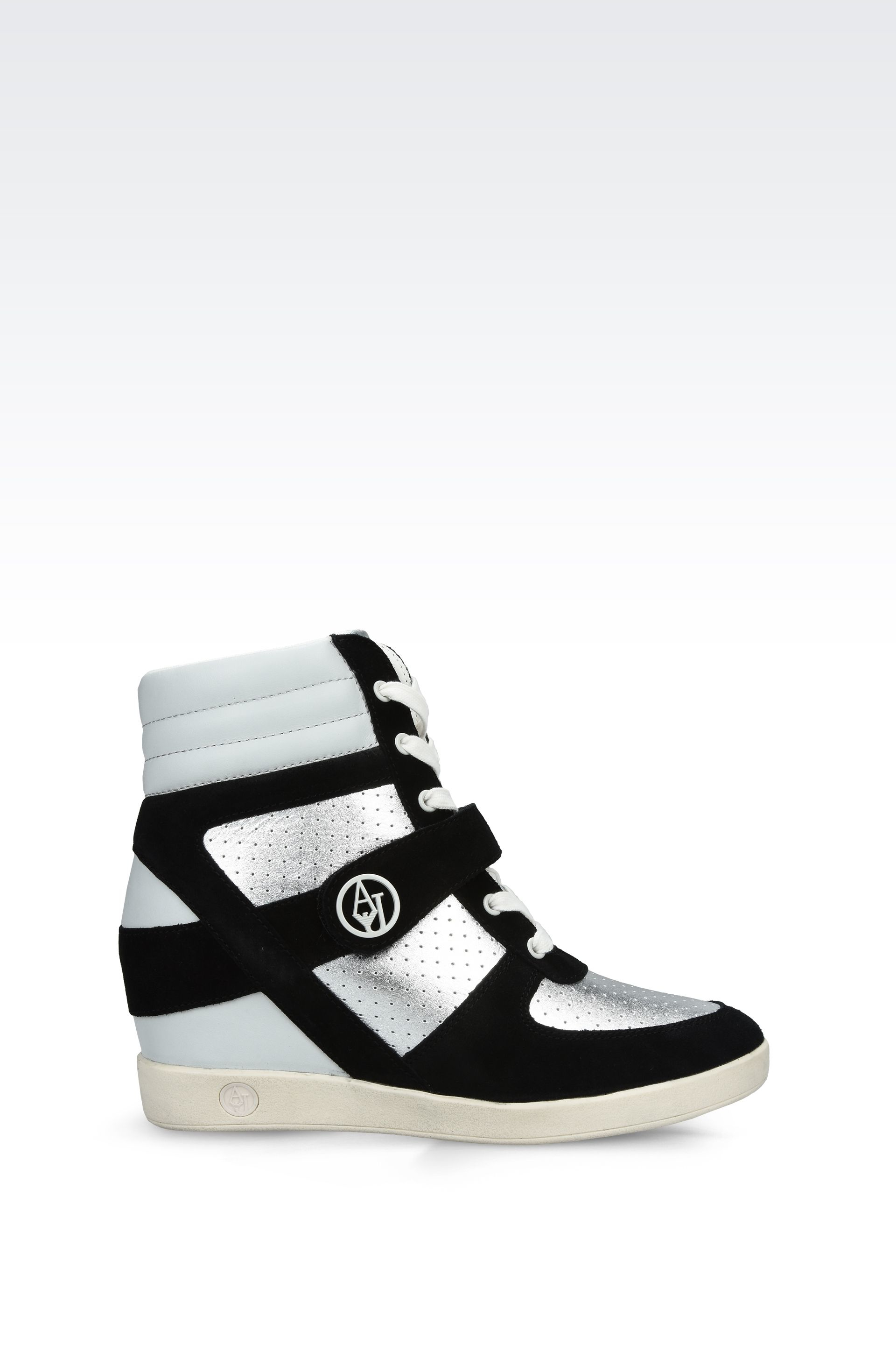 armani jeans high top sneakers