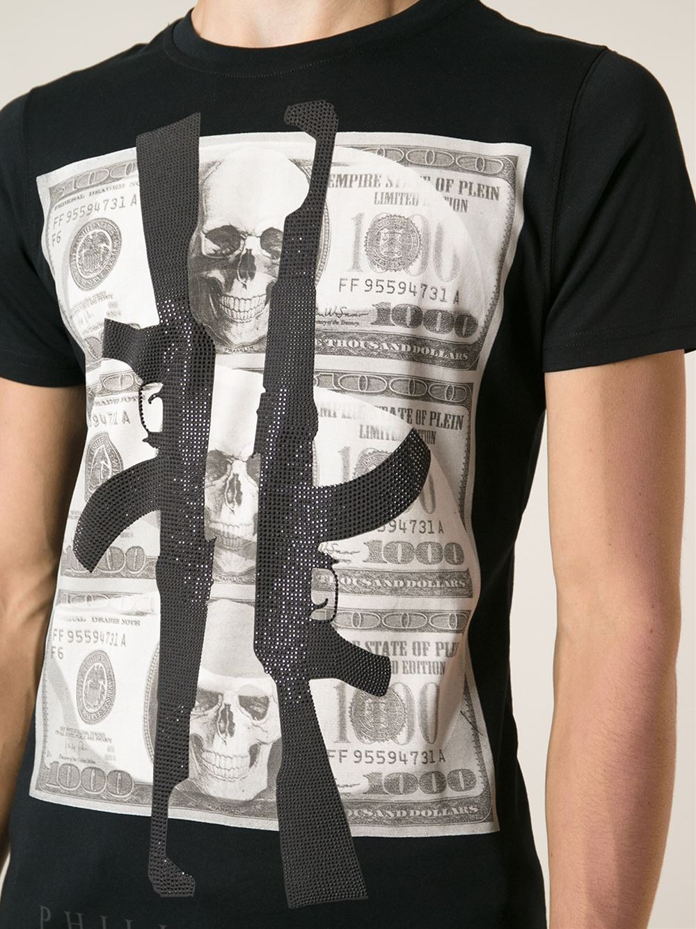 Plein Dollar Printed Tshirt in Black for Men - Lyst