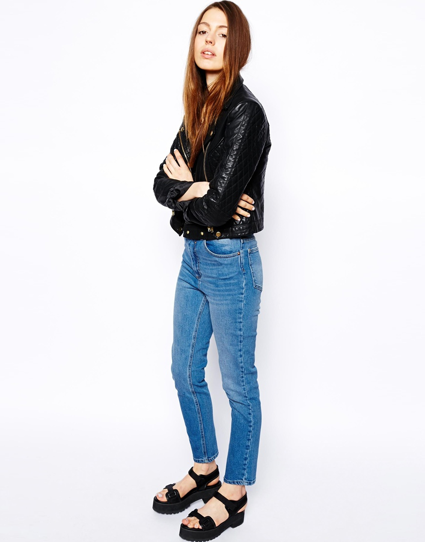 asos white mom jeans