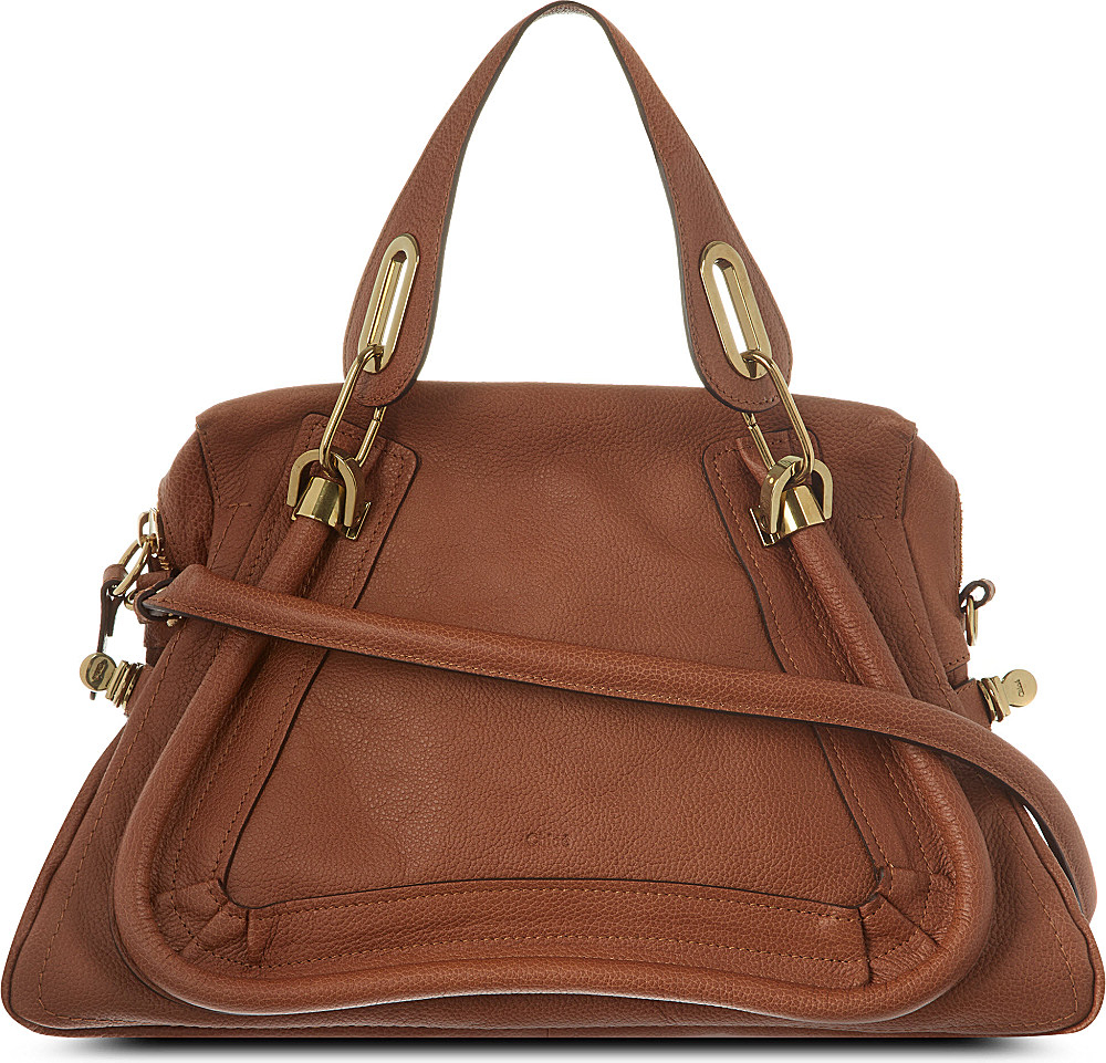 Chloé Paraty Medium Leather Shoulder Bag Speculooos Tan in Brown (tan ...