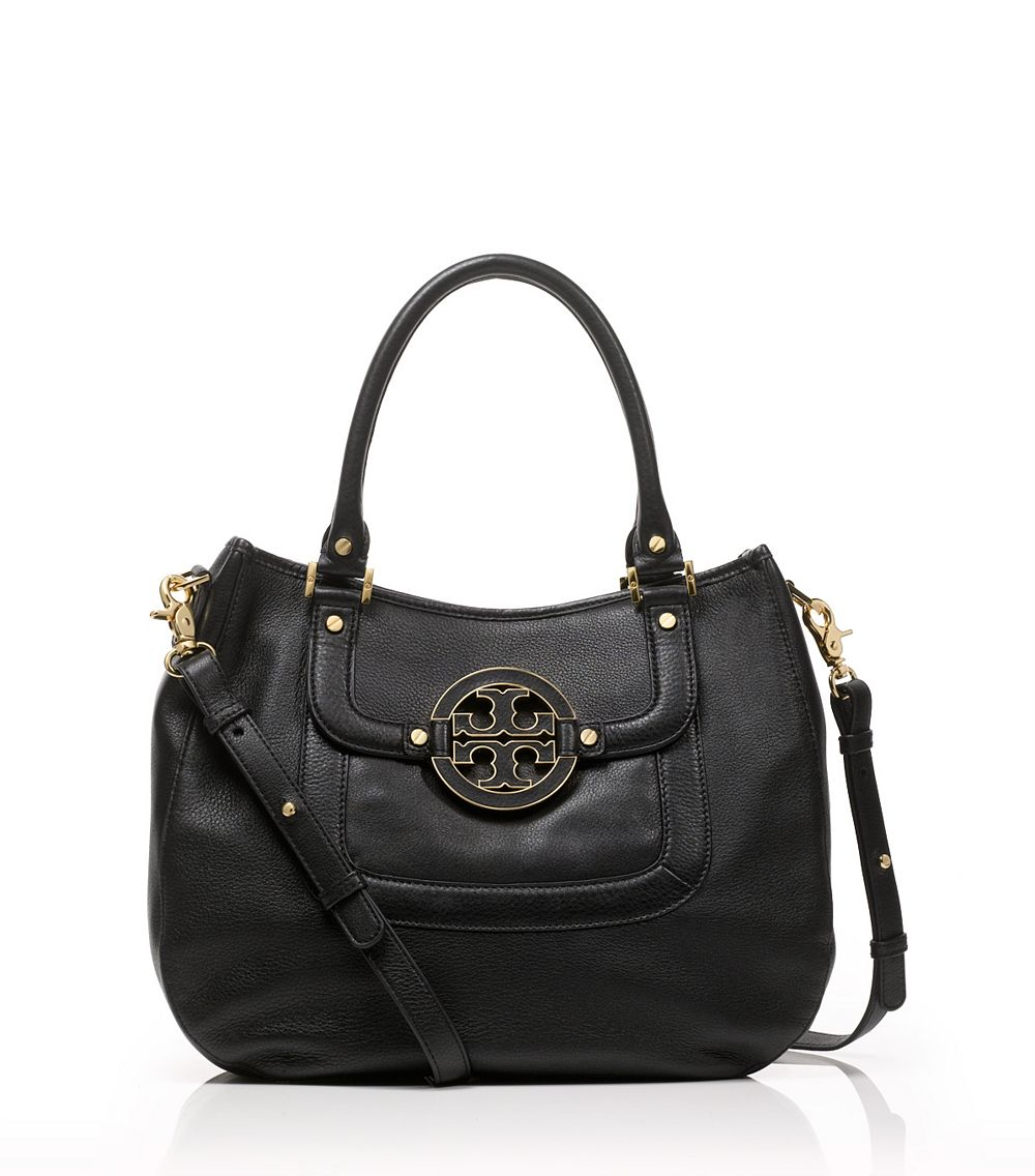 Tory Burch Amanda Classic Hobo in Black | Lyst