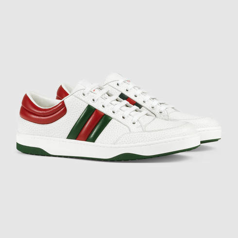 gucci leather web sneaker