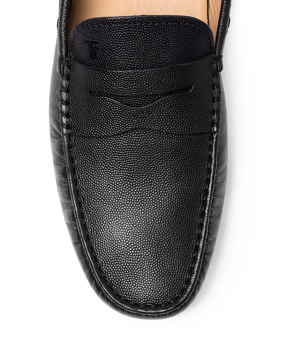 tod's black driving shoes