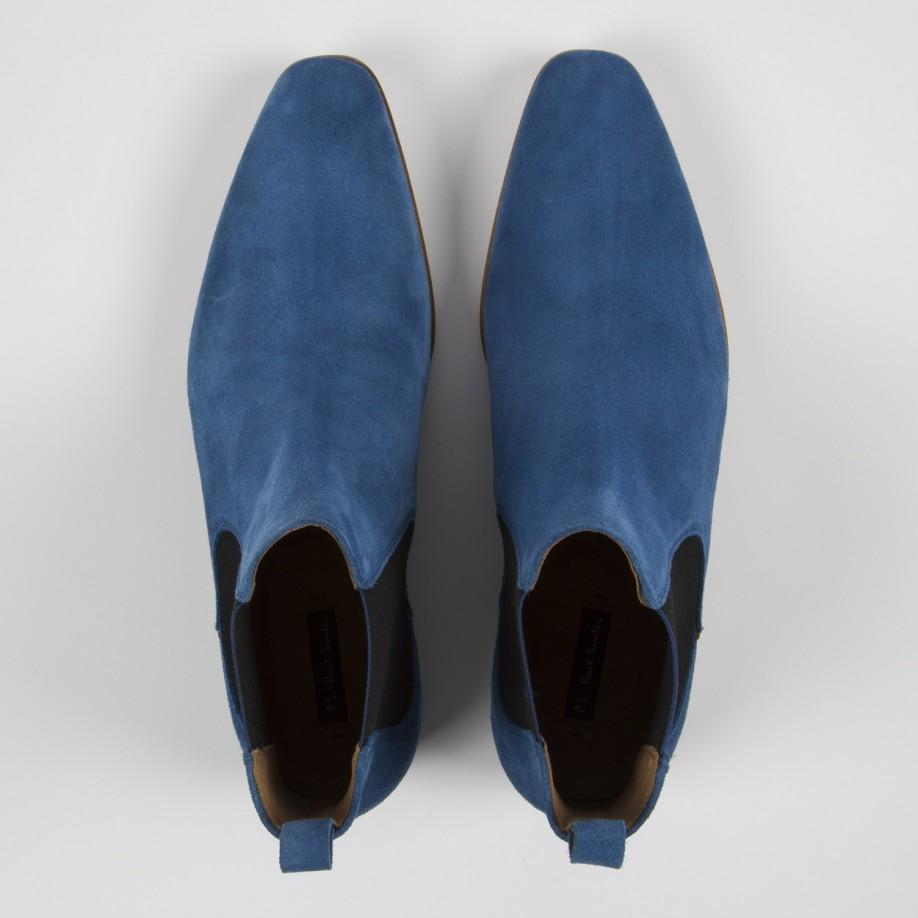 paul smith blue suede chelsea boots