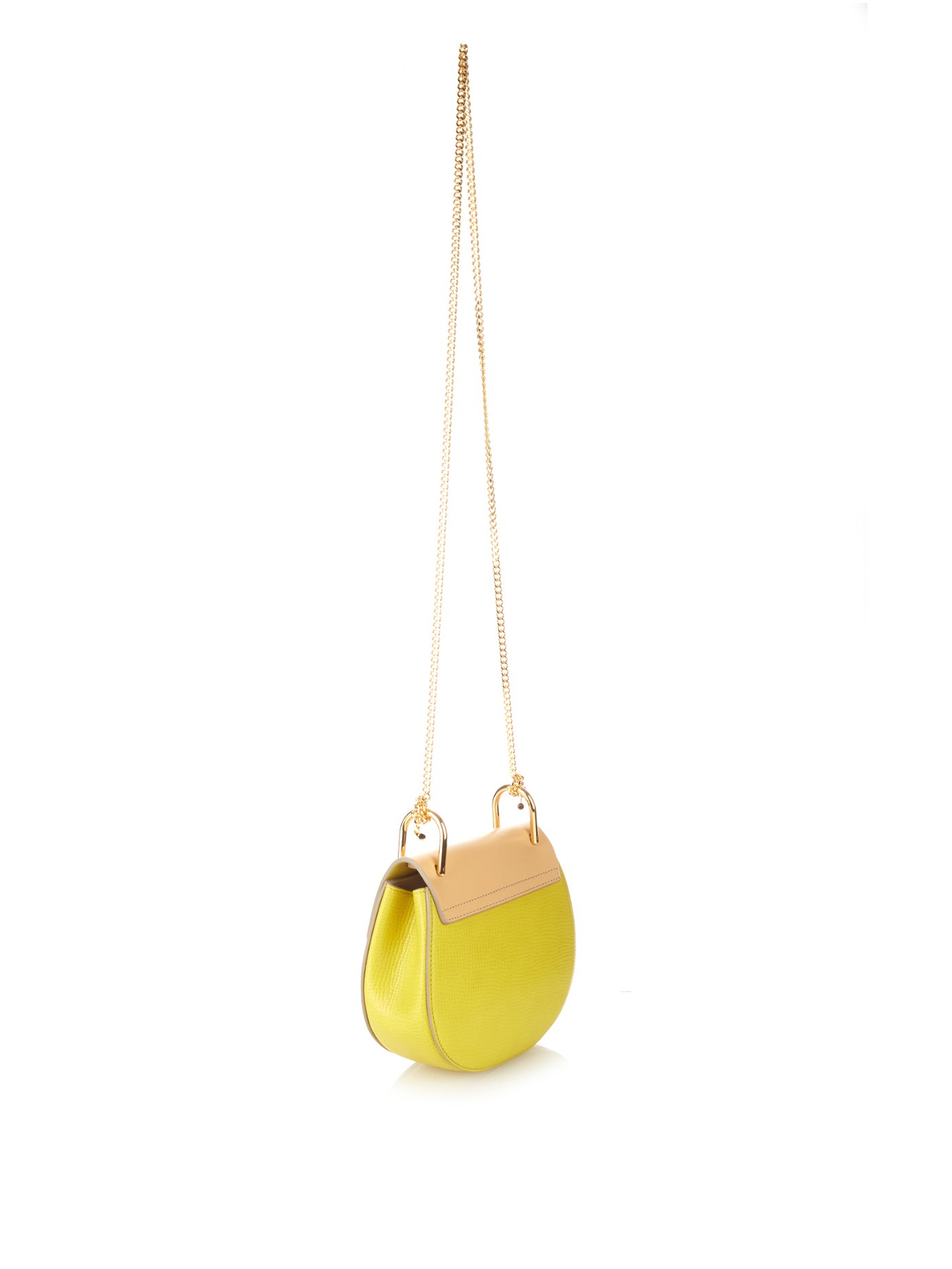 Chlo Drew Mini Leather Cross-Body Bag in Yellow | Lyst