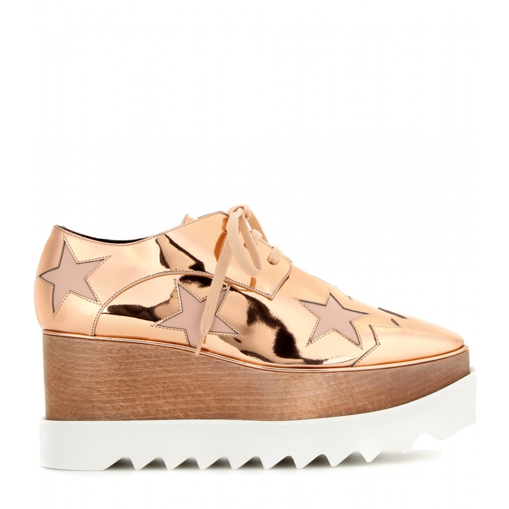 metallic platform shoes
