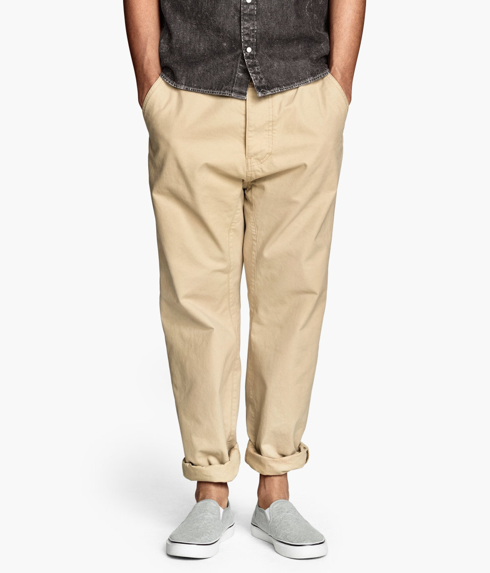 H&M Tapered Chinos in Beige (Natural) for Men - Lyst