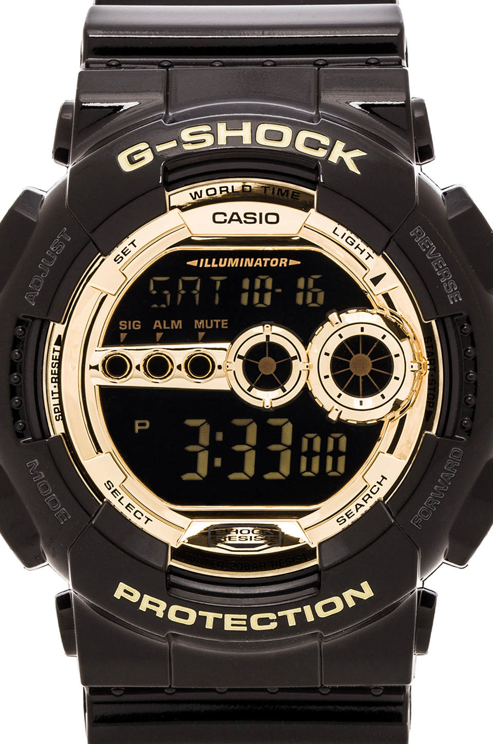 g shock black n gold