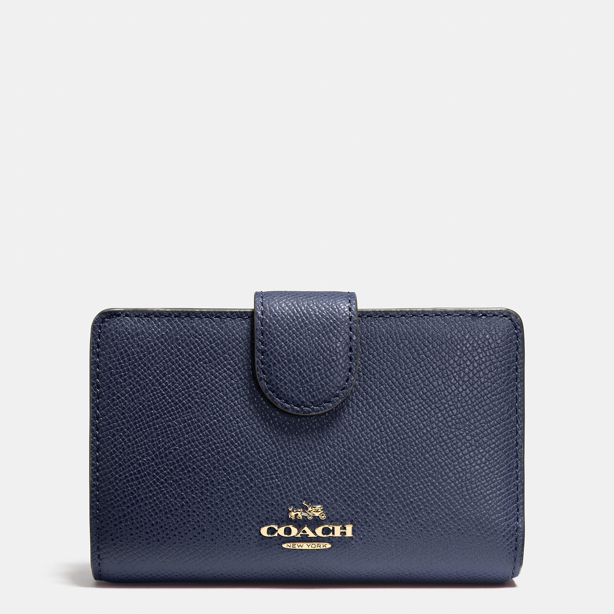 coach navy blue wallet