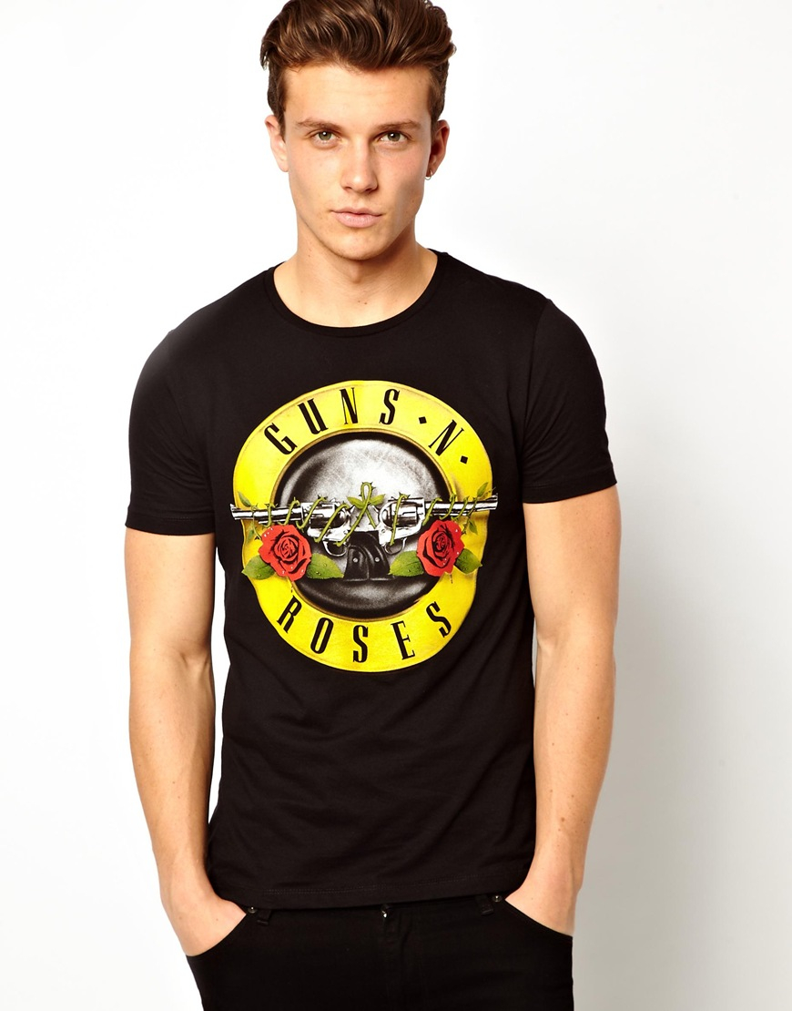 Asos Tshirt With Guns N Roses Print In Black For Men Lyst