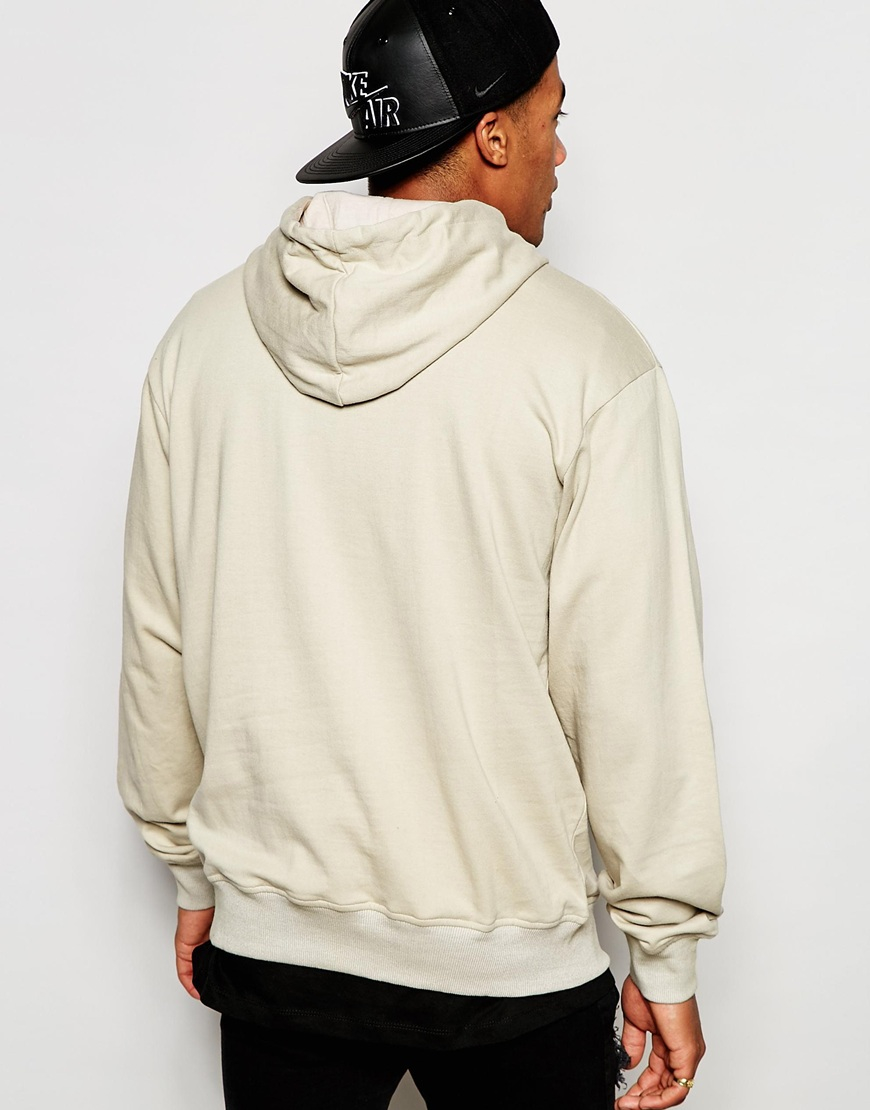 Nicce London Cotton Logo Hoodie - Beige in Natural for Men - Lyst