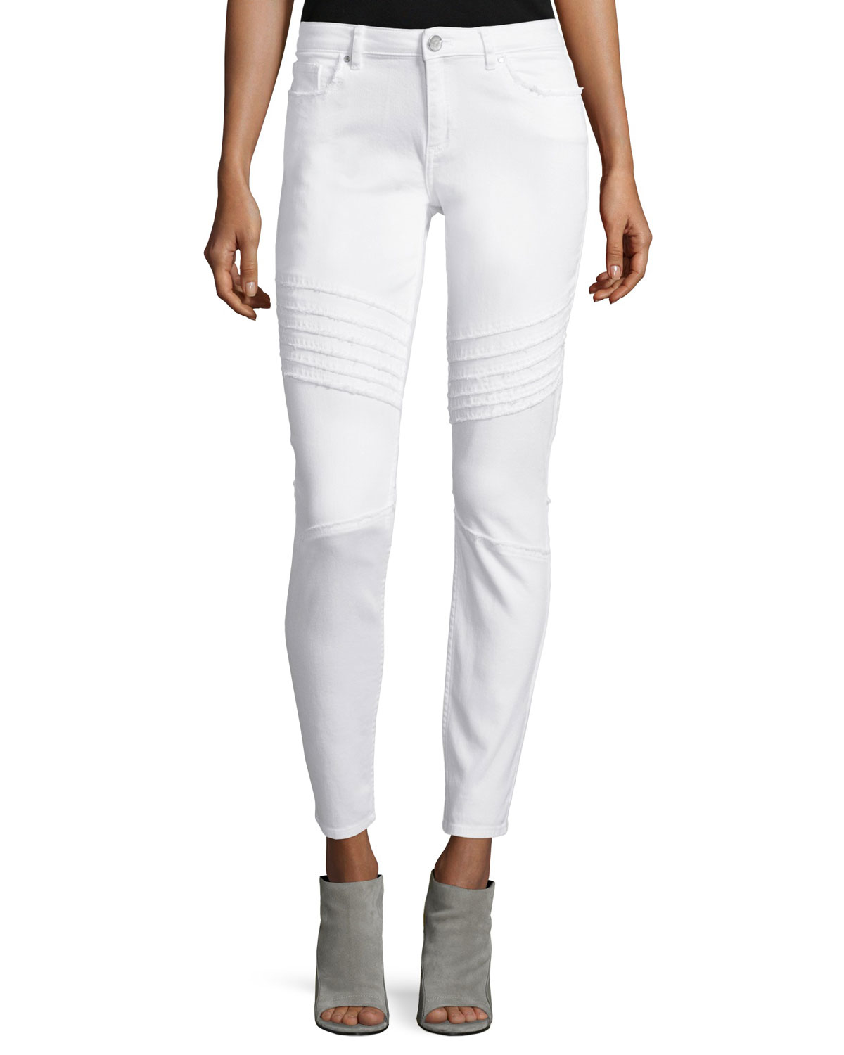 Lyst Elie Tahari Azella Motostyle Jeans in White