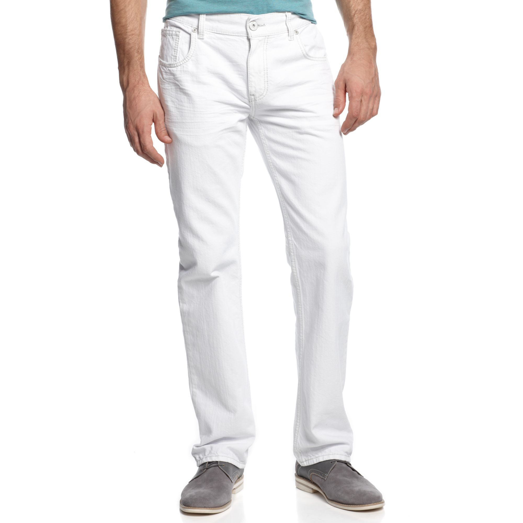 Inc International Concepts Berlin Slimstraight Capital Jeans in White ...