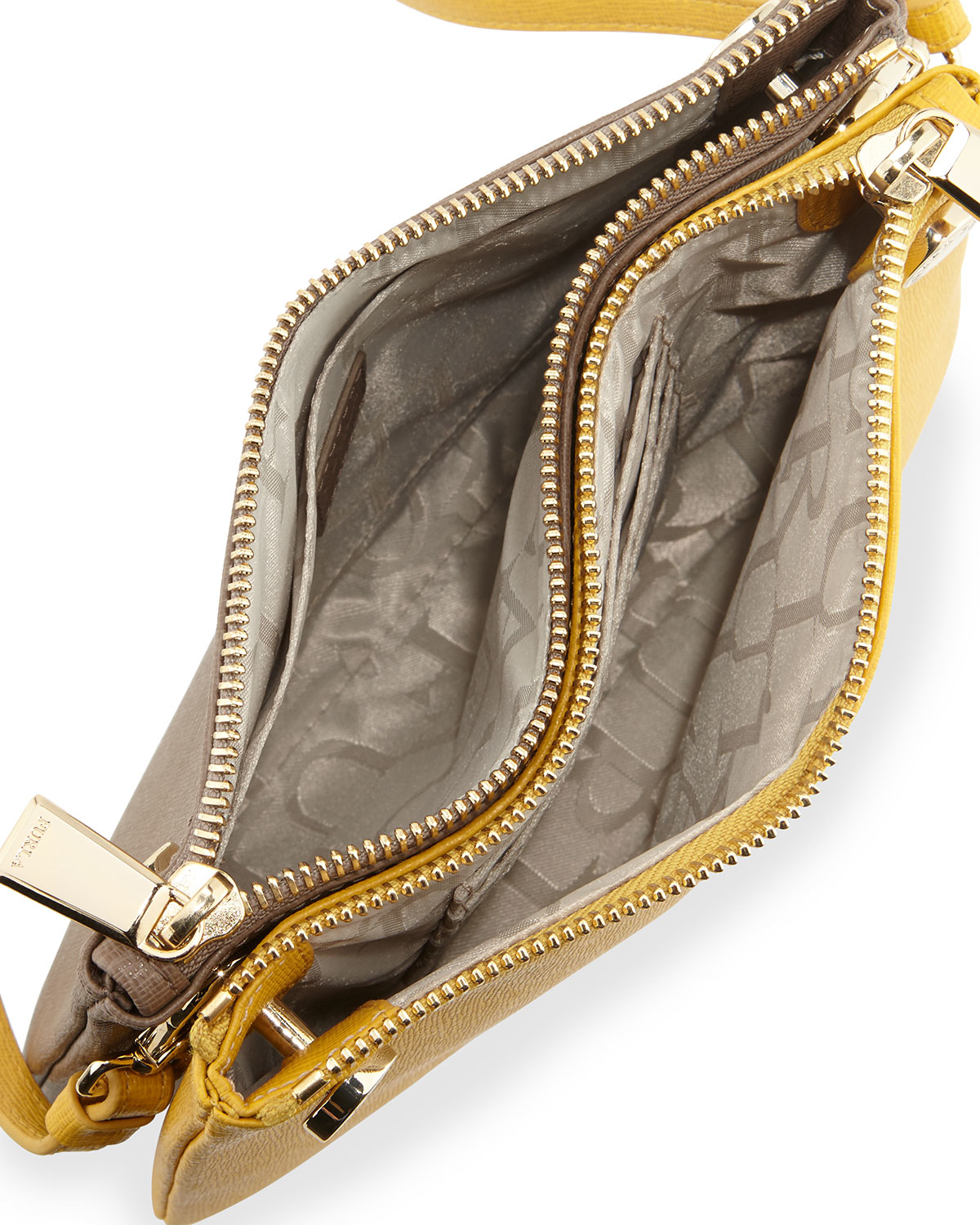 Furla Lilli Twotone Mini Leather Crossbody Bag in Saffron (Yellow) Lyst