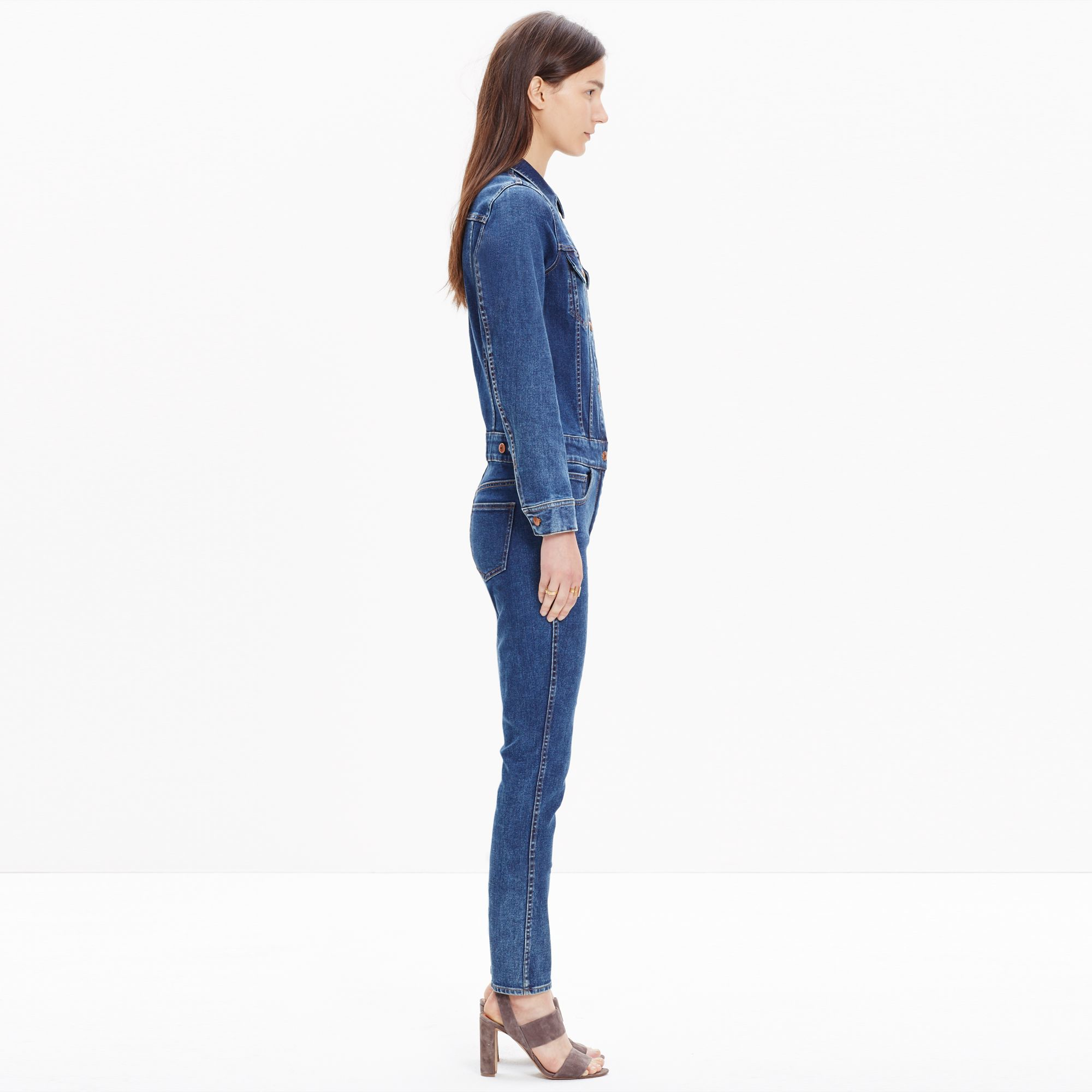 madewell denim coverall jumpsuit