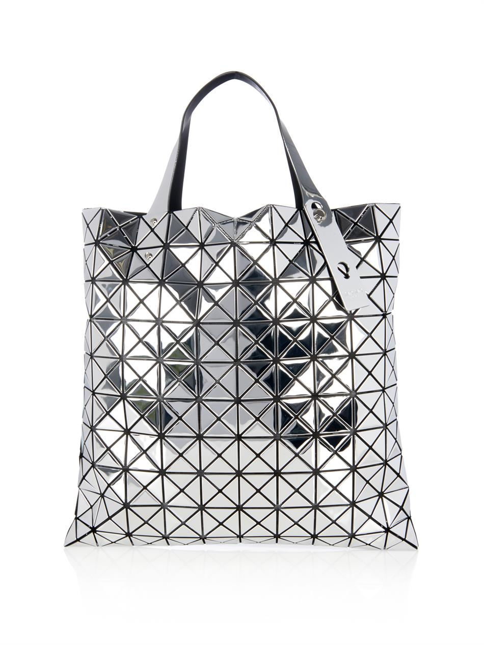 Bao Bao Issey Miyake Rock Silver Metallic Matte Tote at 1stDibs