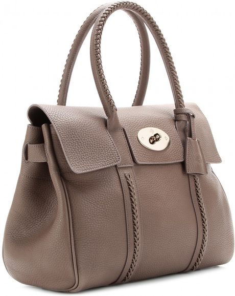 Mulberry Bayswater Pembridge Leather Tote in Gray (taupe) | Lyst