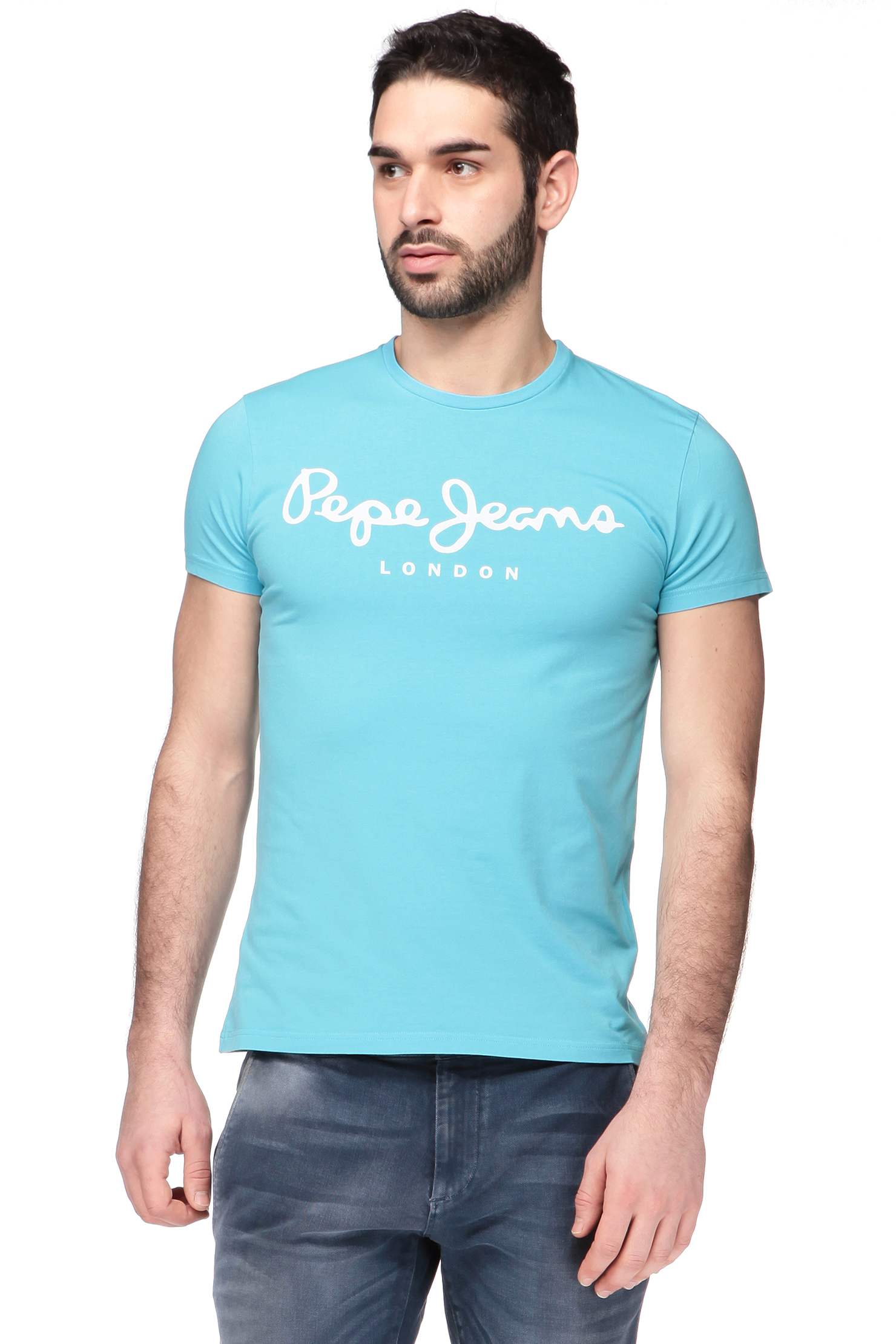 Pepe Jeans Short Sleeve T-Shirt - Pm501594 in Blue for Men | Lyst