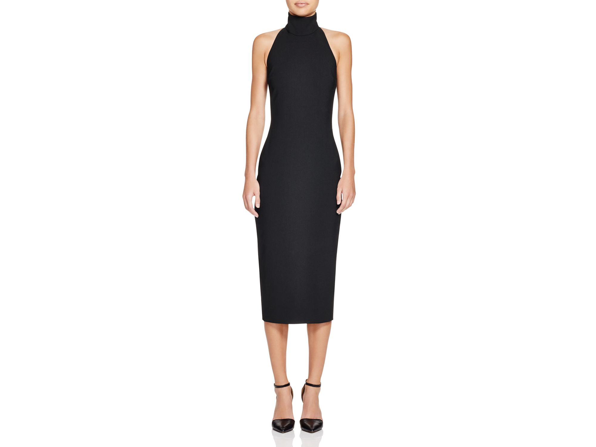 Lyst Elizabeth And James Kara Halter Midi Dress In Black Gallery