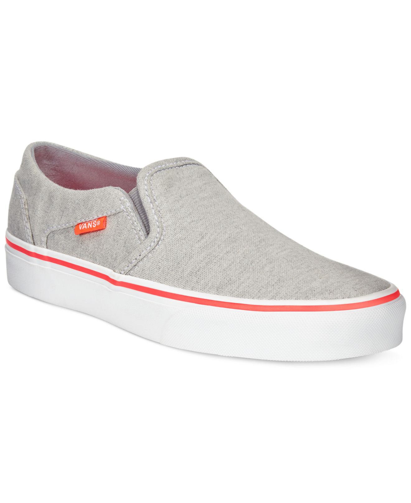 Vans Women's Asher Classic Slip-on Sneakers in Gray - Lyst