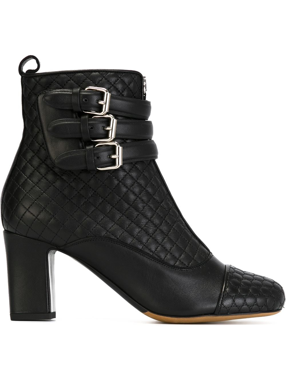 Tabitha Simmons Quilted Buckle Boots in Black Lyst