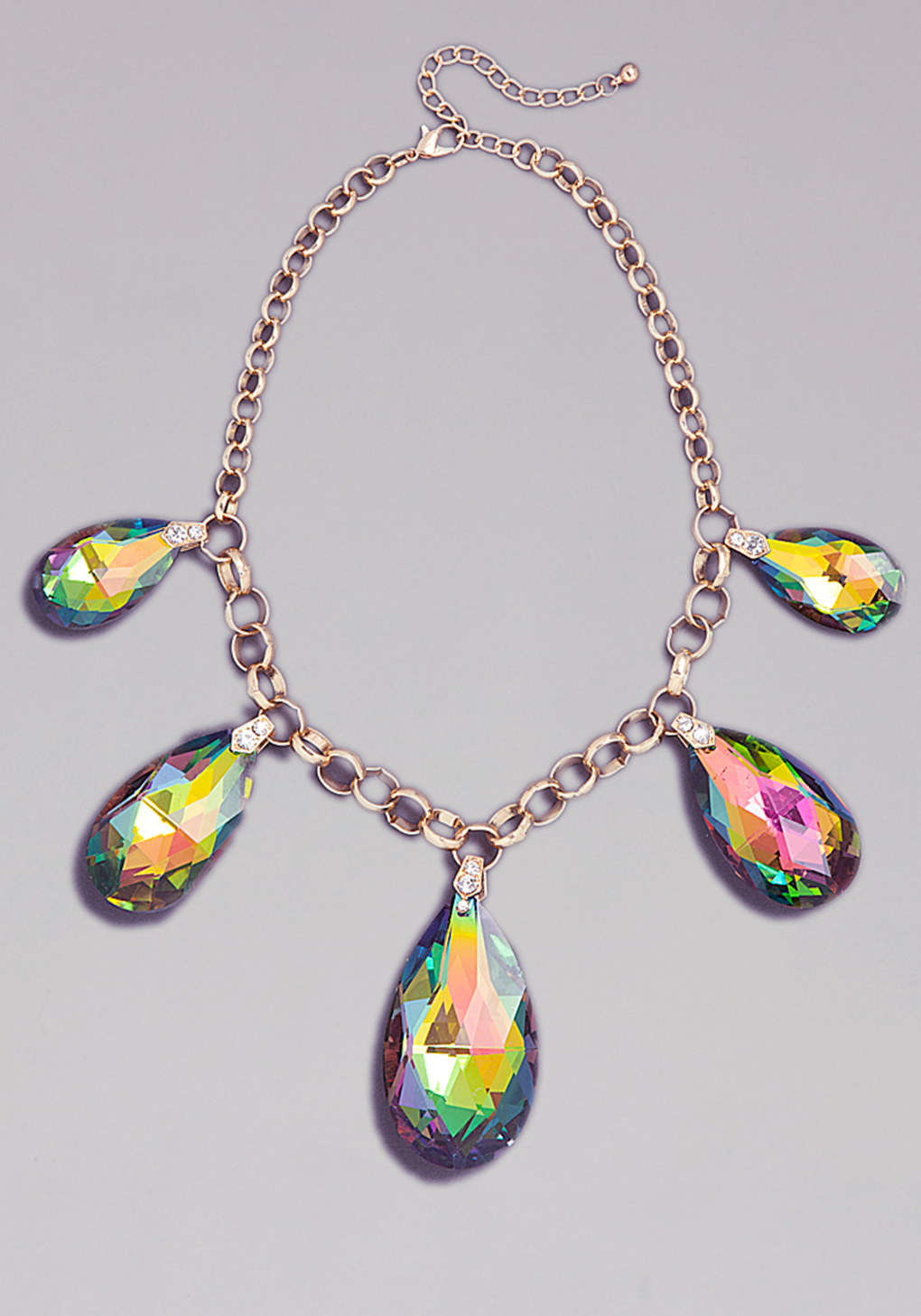 Lyst Bebe Iridescent Gems Necklace in Metallic