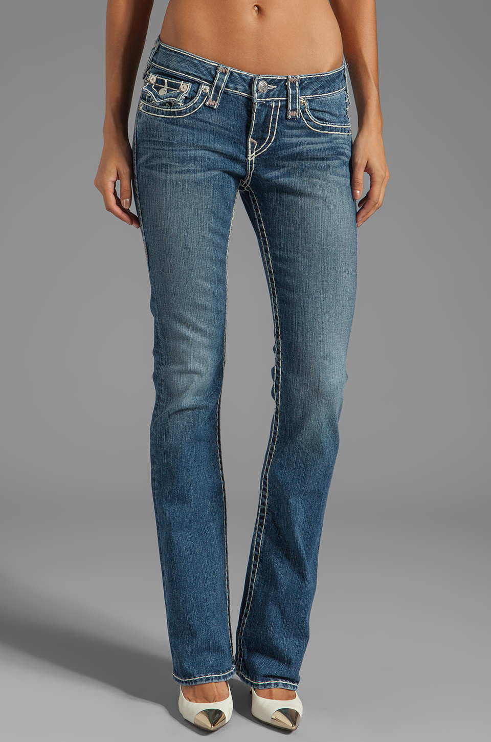 TRUE RELIGION Becky Super T Bootcut in Dewey Ave in Blue | Lyst