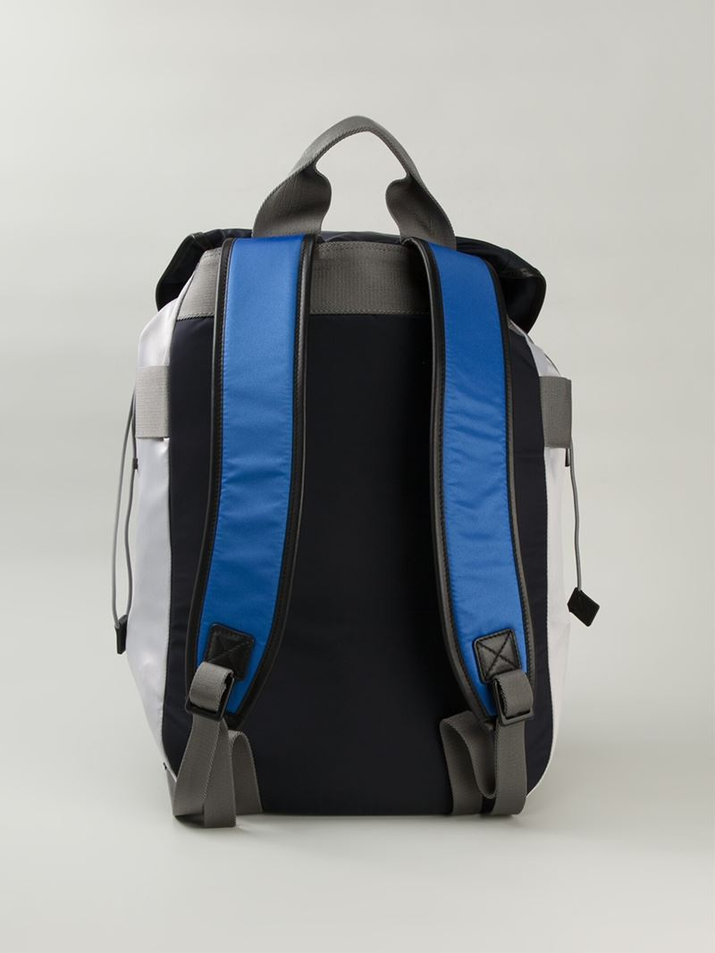 Lanvin Rectangular Backpack in Blue for Men | Lyst