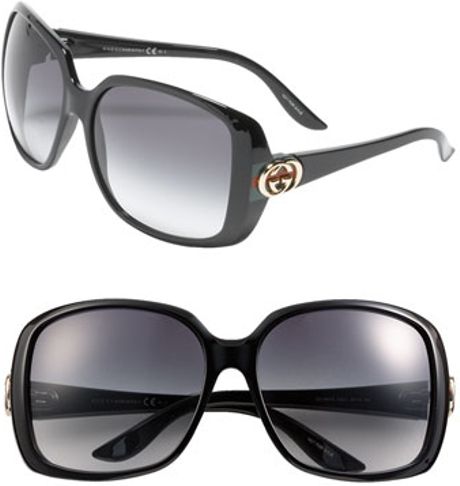 Gucci 59mm Oversized Square Sunglasses in Black | Lyst