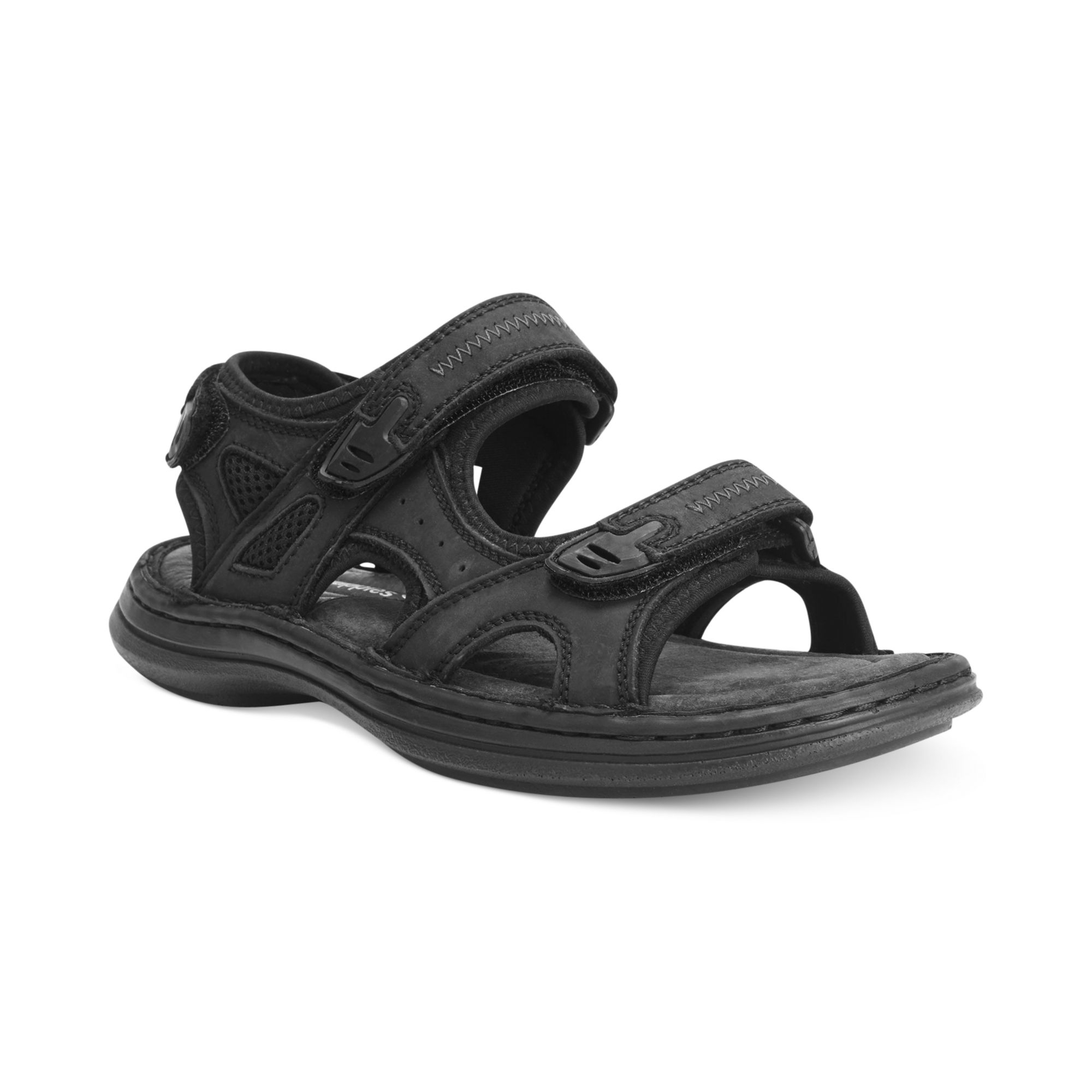 Hush puppies Relief Rafting Sandals in Black for Men | Lyst