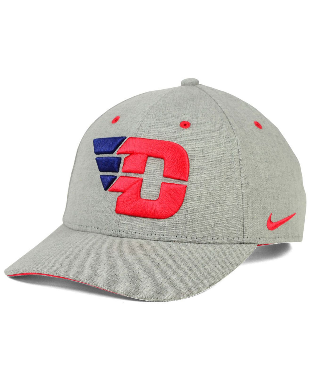 lyst nike dayton flyers fly rush logo cap in gray for men nike dayton flyers