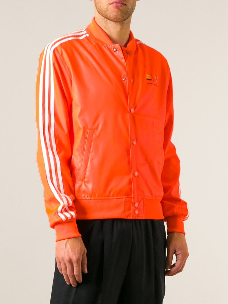 adidas Track Bomber Jacket in Yellow \u0026 Orange (Orange) for Men - Lyst