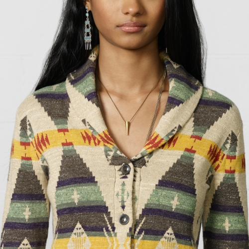 Denim & Supply Ralph Lauren Navajo Print Shawl Cardigan in White | Lyst