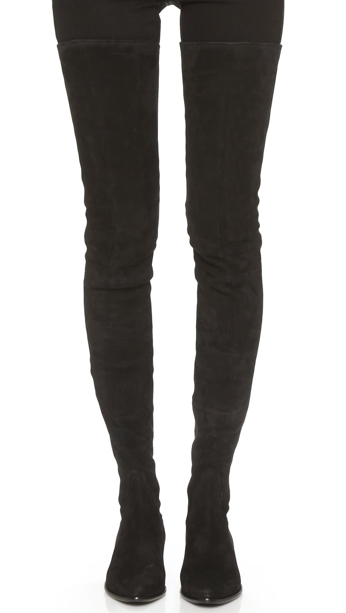 Lyst - Tamara Mellon Crazy Ride Suede Knee-high Boots in Black